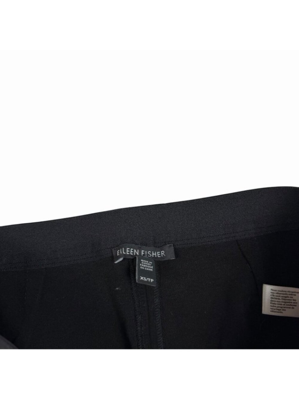 Eileen Fisher Lamb Suede Legging Pants Size XS Black Skinny Pull On Panel Seamed - Picture 7 of 10